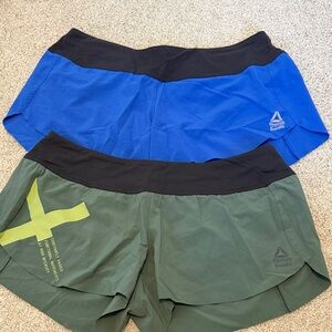 Reebok CrossFit Blue and Olive Shorts